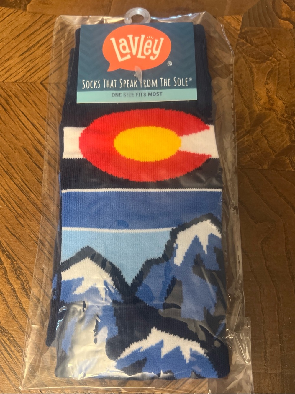 Lavley “Colorado Rocks” Crew Socks - One Size Fits Most - New In Packaging